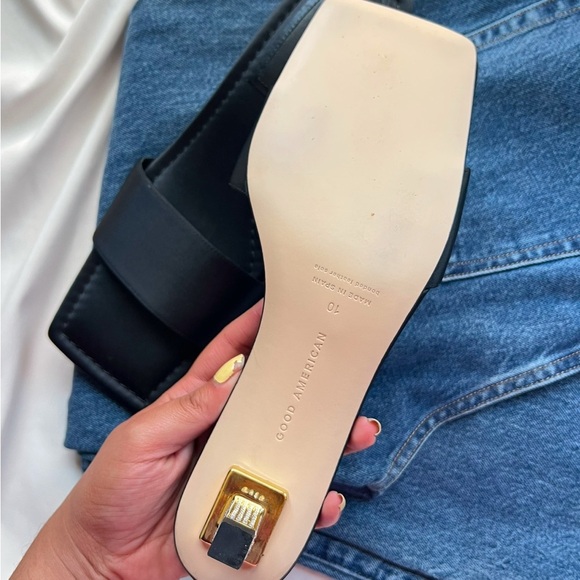 BNWOT Good American Kickstand Slide Mules ✨👢 - Picture 3 of 7